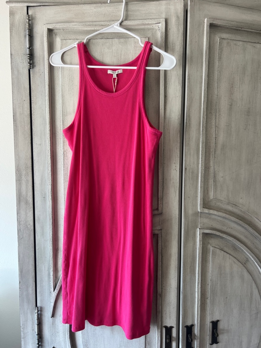 Z Supply Fuchsia Ribbed Midi Tank Dress